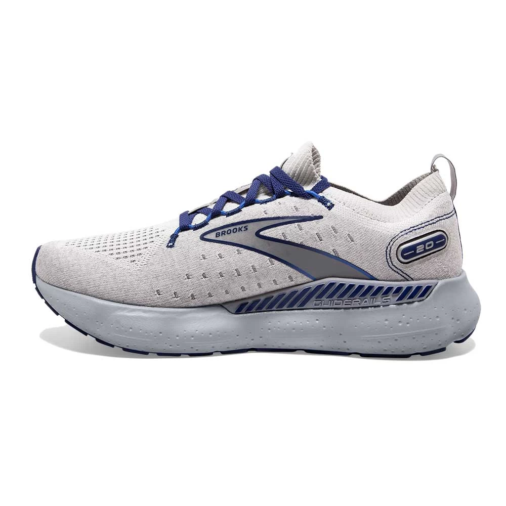 BROOKS Men's Glycerin StealthFit GTS 20 Running Shoe- Oyster/Alloy/Blue Depths- Regular (D) - Image 3