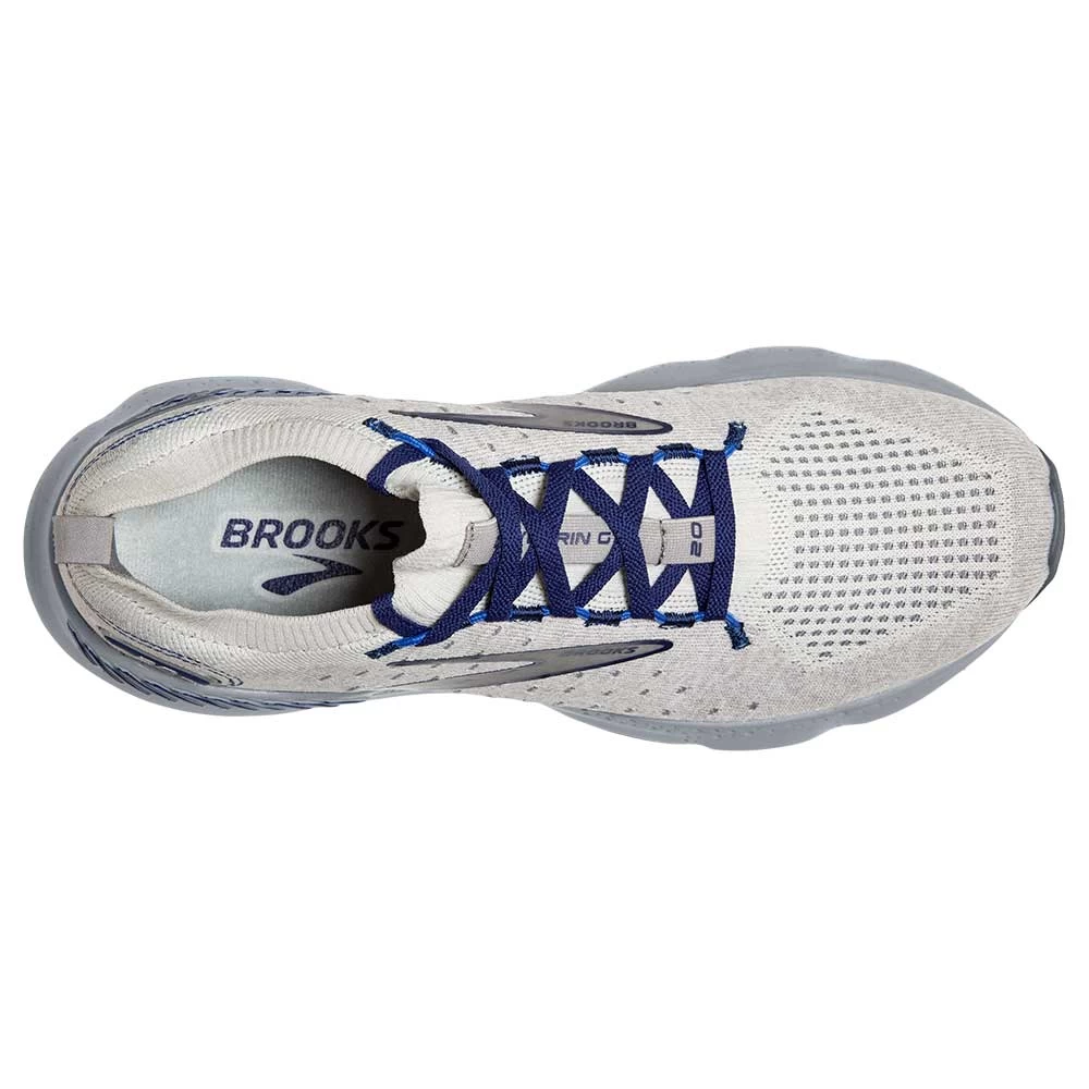 BROOKS Men's Glycerin StealthFit GTS 20 Running Shoe- Oyster/Alloy/Blue Depths- Regular (D) - Image 5