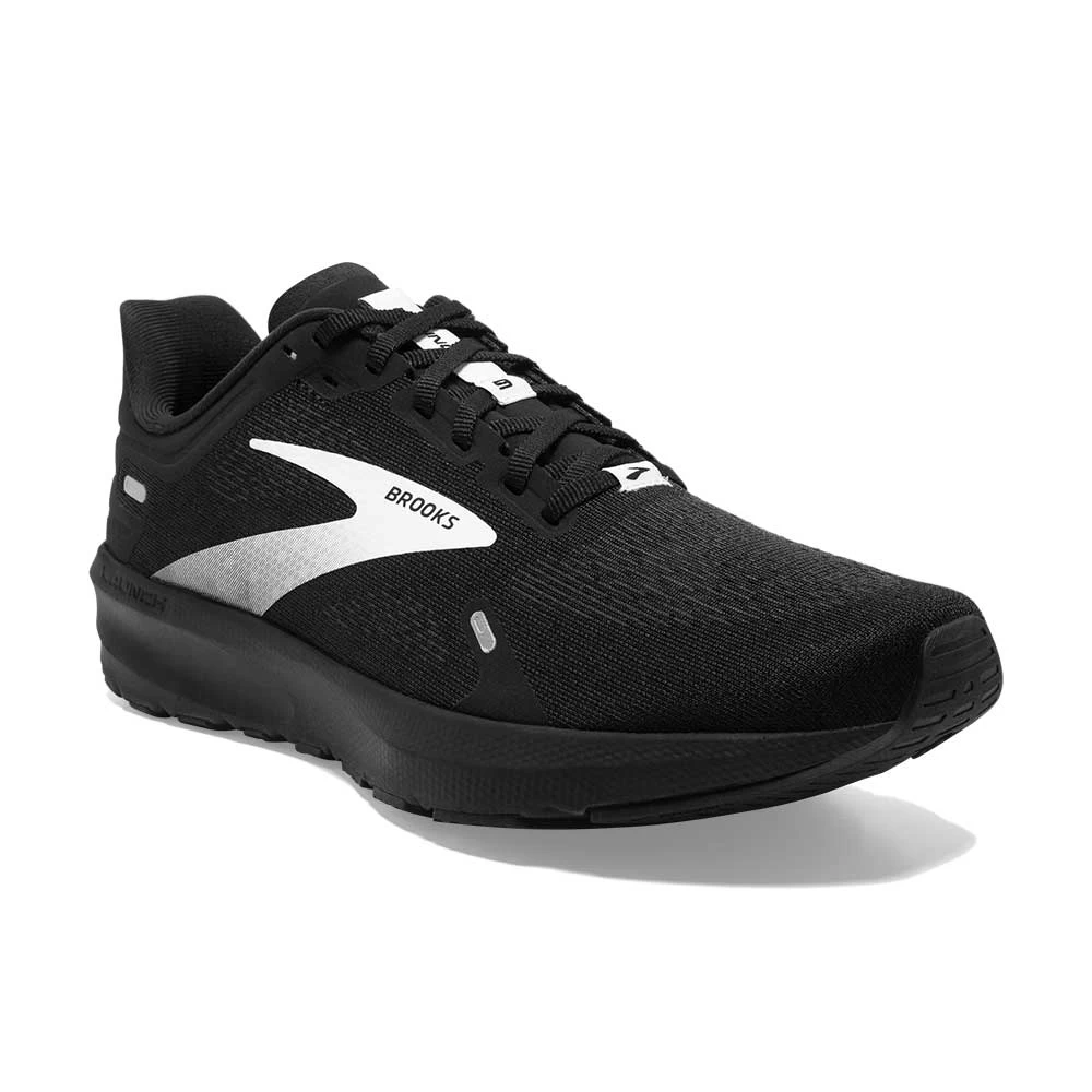 BROOKS Men's Launch 9 Running Shoe - Black/White- Regular (D) - Image 2