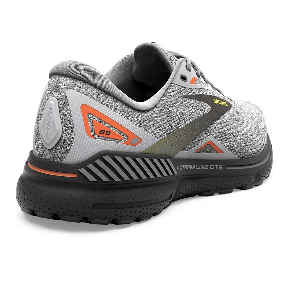 BROOKS Adrenaline GTS 23 (D) - Oyster/Black/Red Orange - Image 4