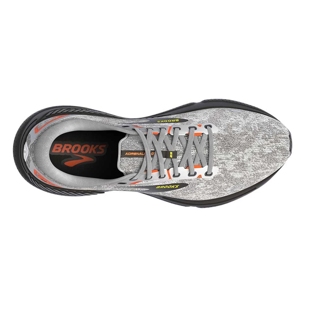 BROOKS Adrenaline GTS 23 (D) - Oyster/Black/Red Orange - Image 5