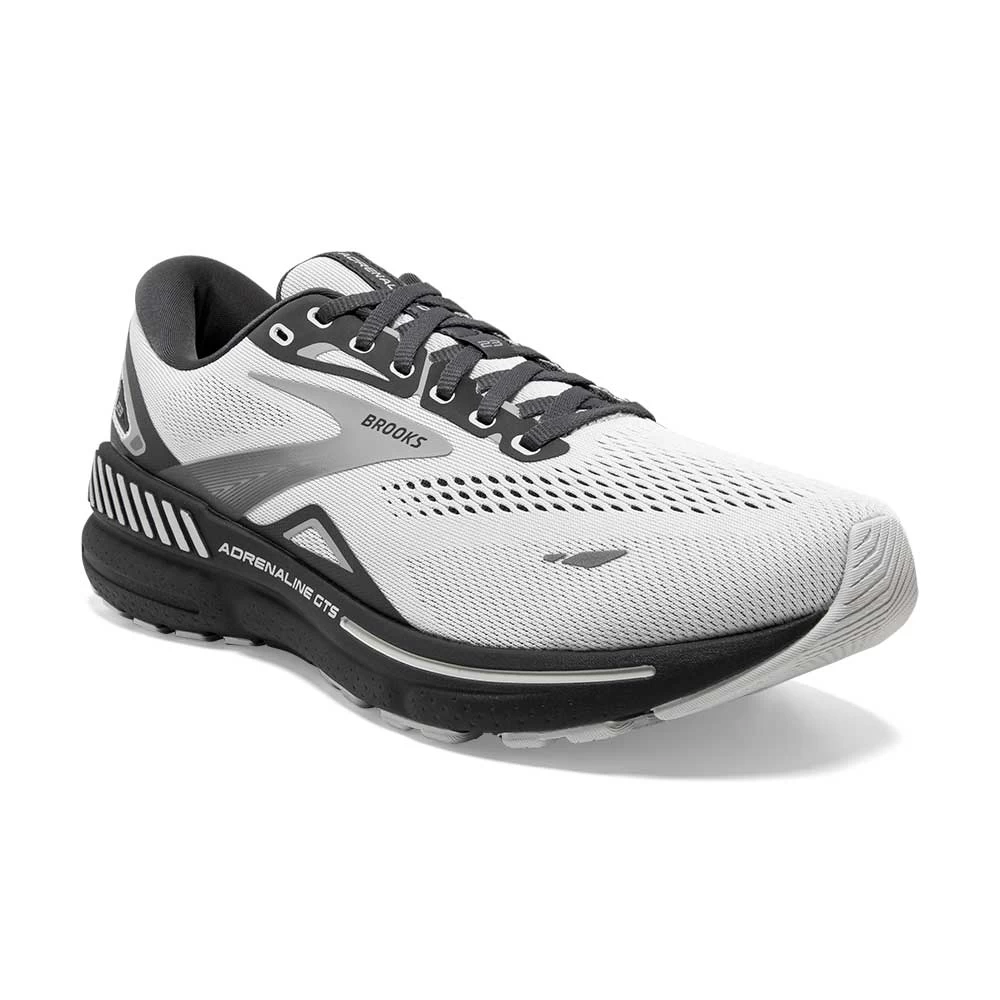 BROOKS Men's Adrenaline GTS 23 Running Shoe - Oyster/Ebony/Alloy- Extra Wide (4E) - Image 2