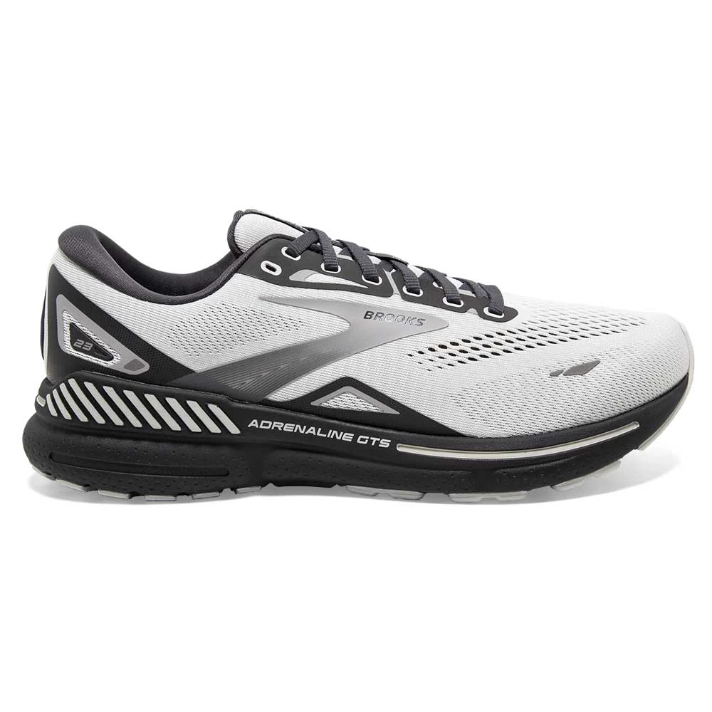BROOKS Men's Adrenaline GTS 23 Running Shoe - Oyster/Ebony/Alloy- Extra Wide (4E)