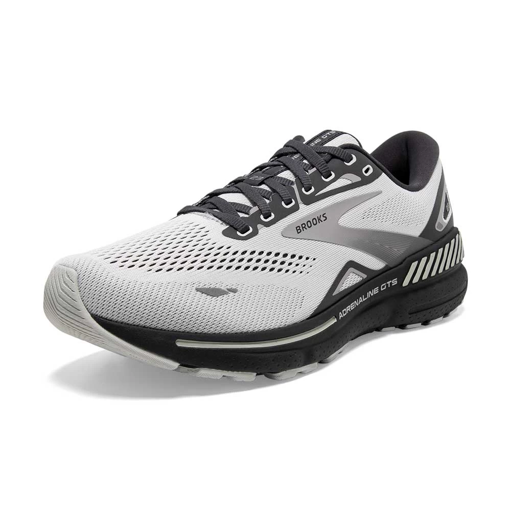 BROOKS Men's Adrenaline GTS 23 Running Shoe - Oyster/Ebony/Alloy- Extra Wide (4E) - Image 4