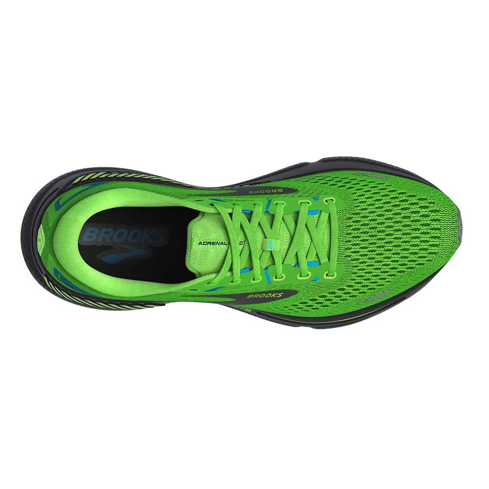 BROOKS Men's Adrenaline GTS 23 Running Shoe - Green Gecko/Grey/Atomic Blue- Regular (D) - Image 5