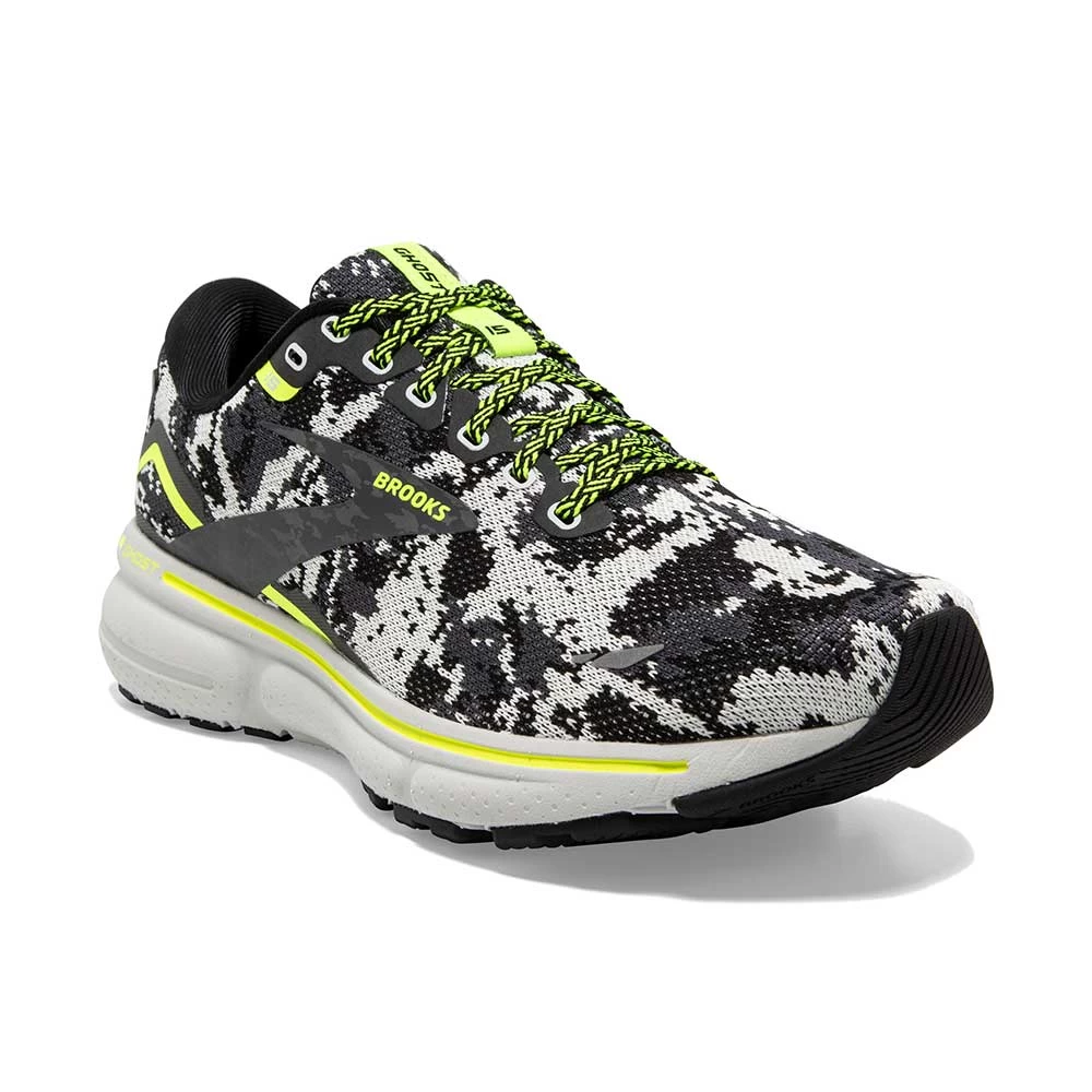 BROOKS Men's Ghost 15 Camo Running Shoe - Black/Ebony/Nightlife - Regular (D) - Image 3