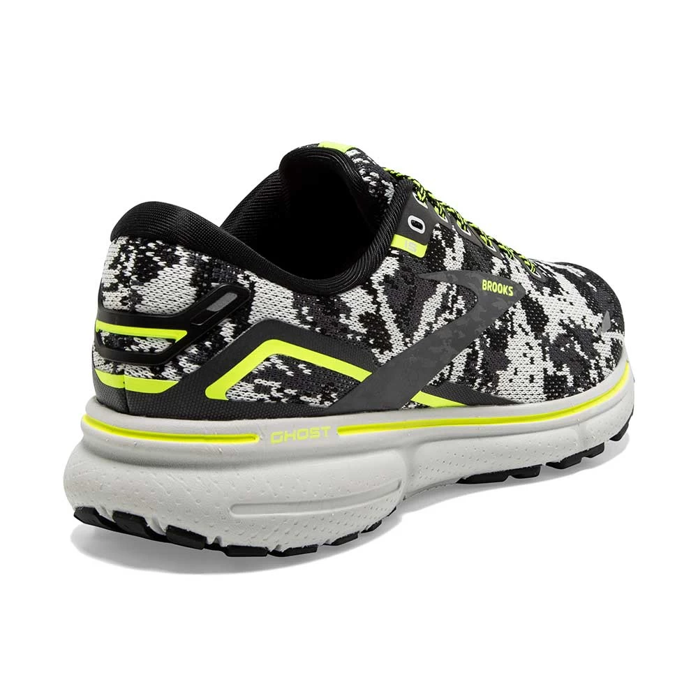 BROOKS Men's Ghost 15 Camo Running Shoe - Black/Ebony/Nightlife - Regular (D) - Image 4