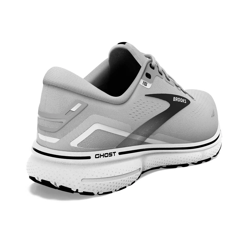 BROOKS Men's Ghost 15 Running Shoe- Alloy/Oyster/Black- Extra Wide (4E) - Image 3