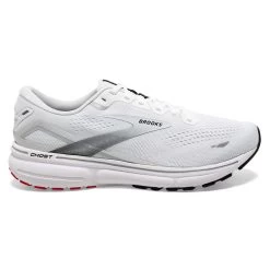 BROOKS Men's Ghost 15 Running Shoe- White/Black/Flame