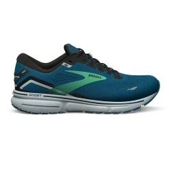 BROOKS Men's Ghost 15 Running Shoe - Moroccan Blue/Black/Spring Bud - Regular (D)