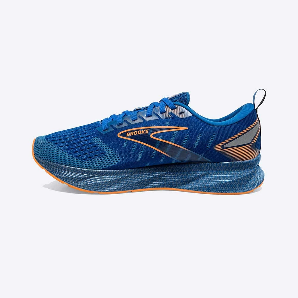 BROOKS Men's Levitate 6 Running Shoe- Classic Blue/Orange - Regular (D) - Image 4