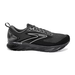 BROOKS Men's Levitate 6 Running Shoe- Blackened Pearl/Ebony/White- Regular (D)
