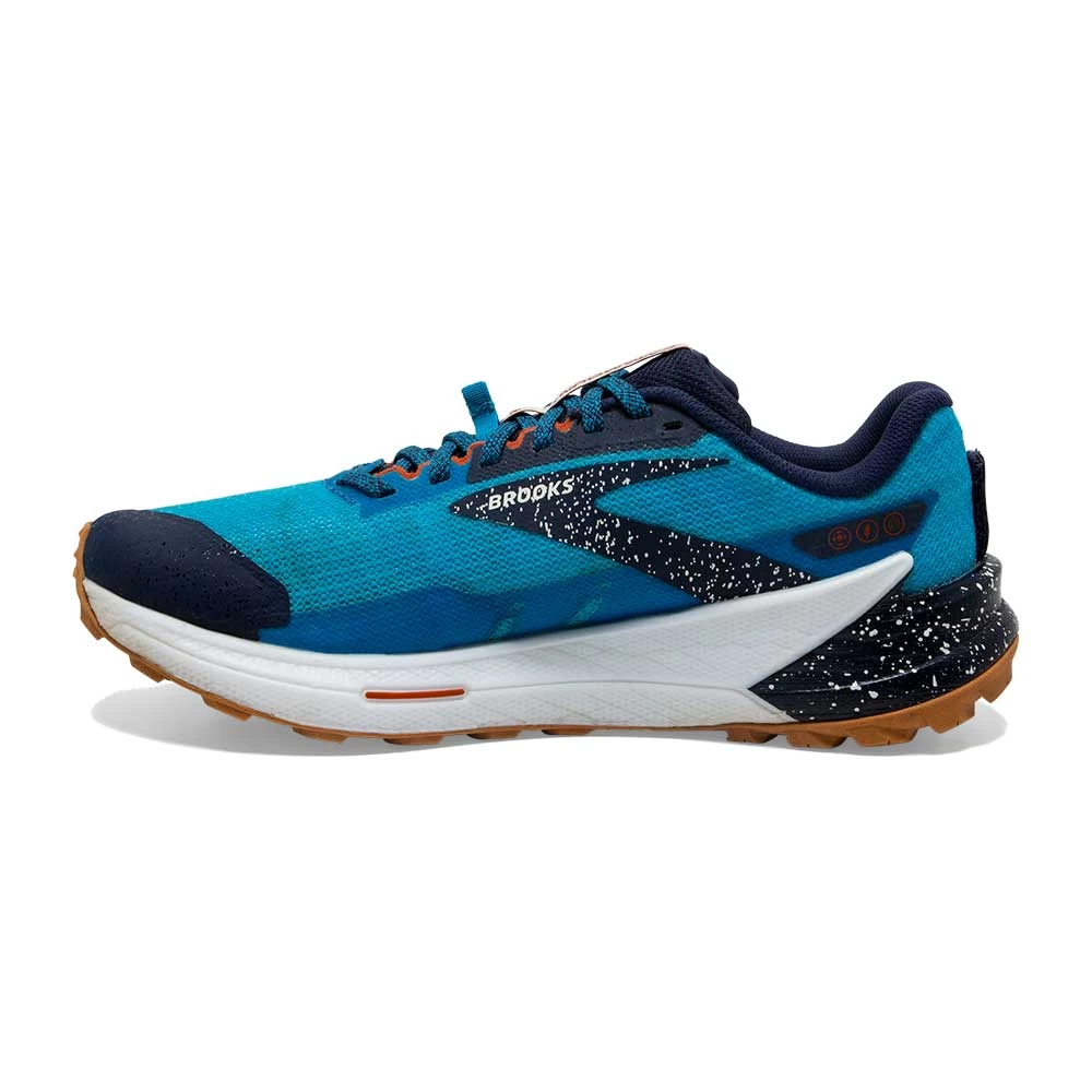 BROOKS Men's Catamount 2 Trail Running Shoe- Peacoat/Atomic Blue/Rooibos - Regular (D) - Image 3