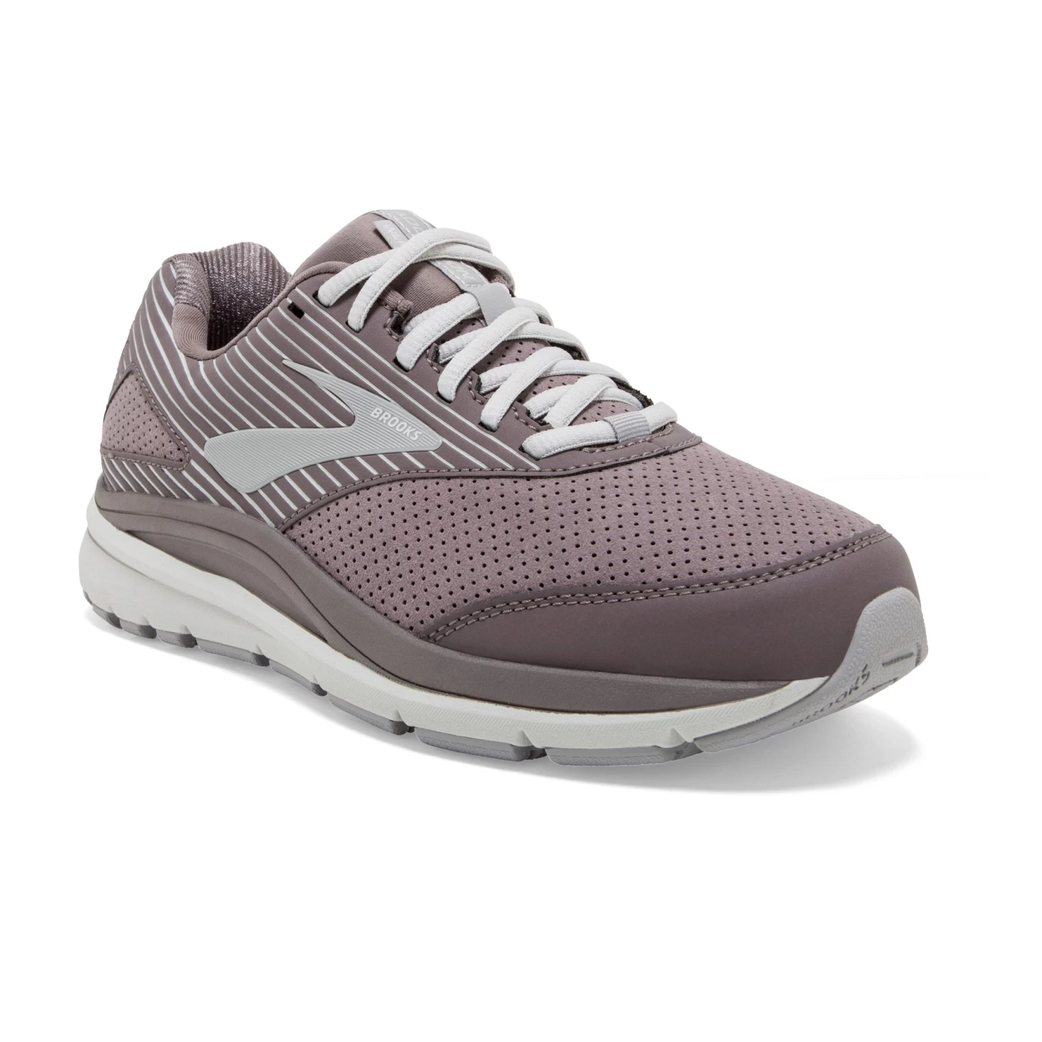 BROOKS Women's Addiction Walker Suede Walking Shoe - Shark/Alloy/Oyster - Regular (B) - Image 3