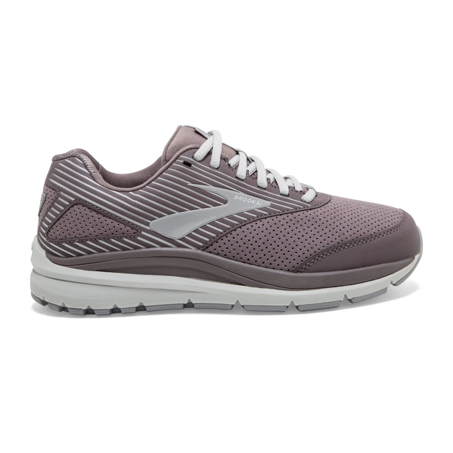 BROOKS Women's Addiction Walker Suede Walking Shoe - Shark/Alloy/Oyster - Regular (B)
