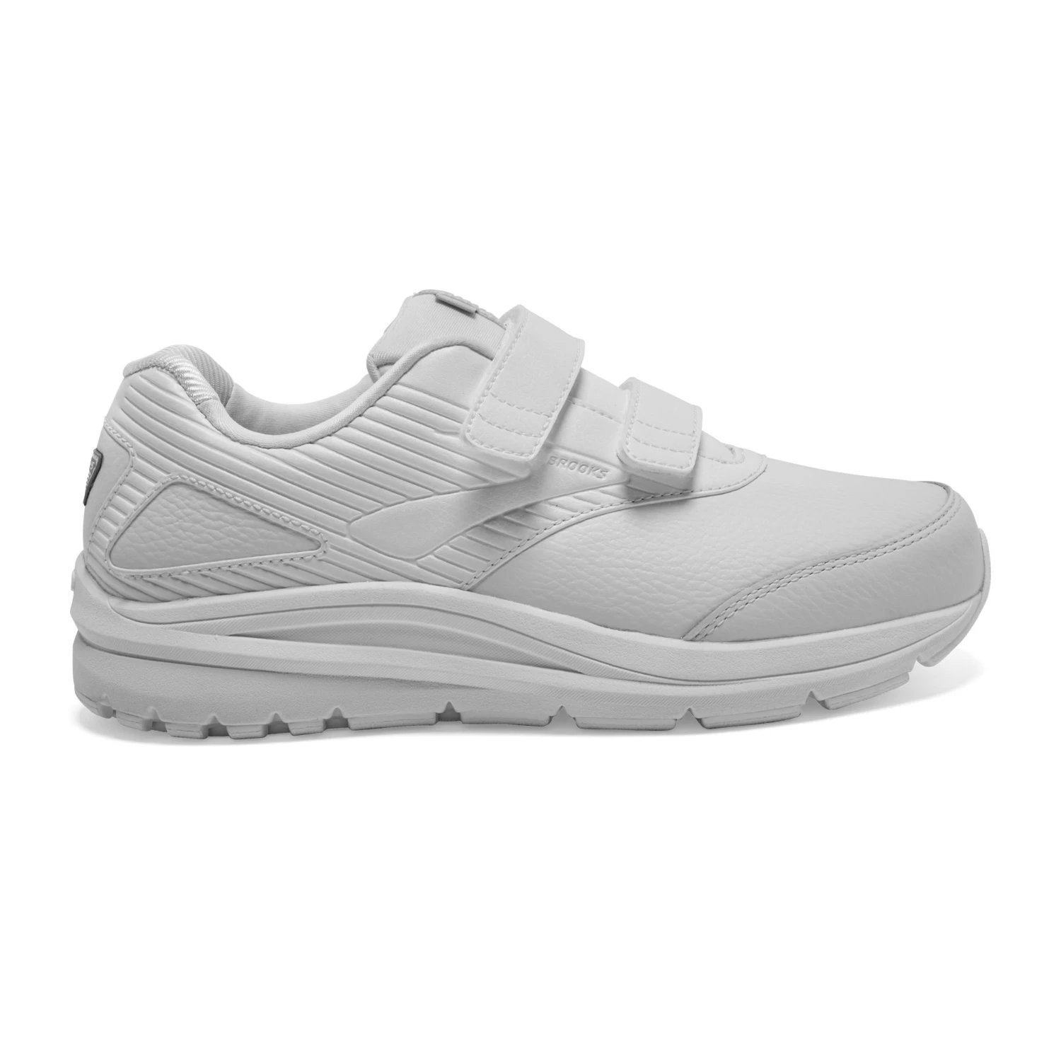 BROOKS Women's Addiction Walker VStrap 2 Walking Shoe -White/White- Wide (D)