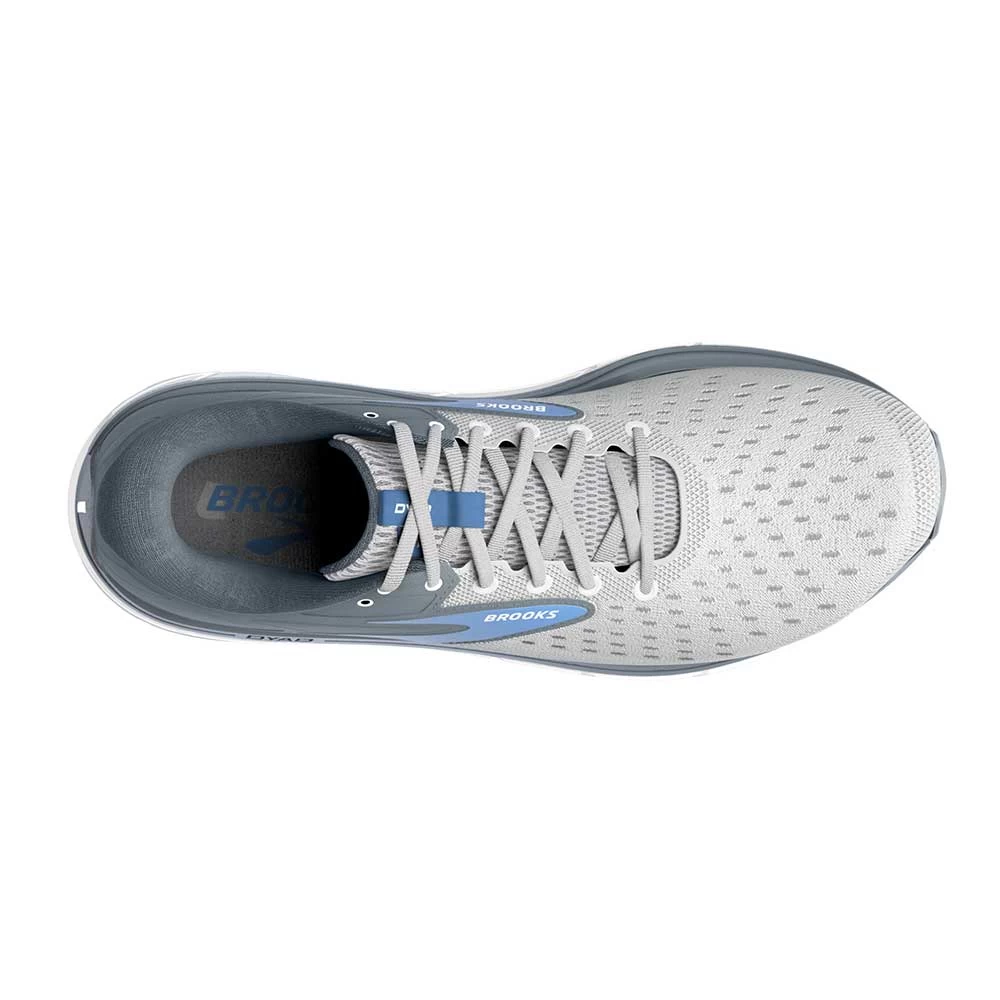 BROOKS Women's Dyad 11 Running Shoe- Grey/White/Blue - Wide (D) - Image 5