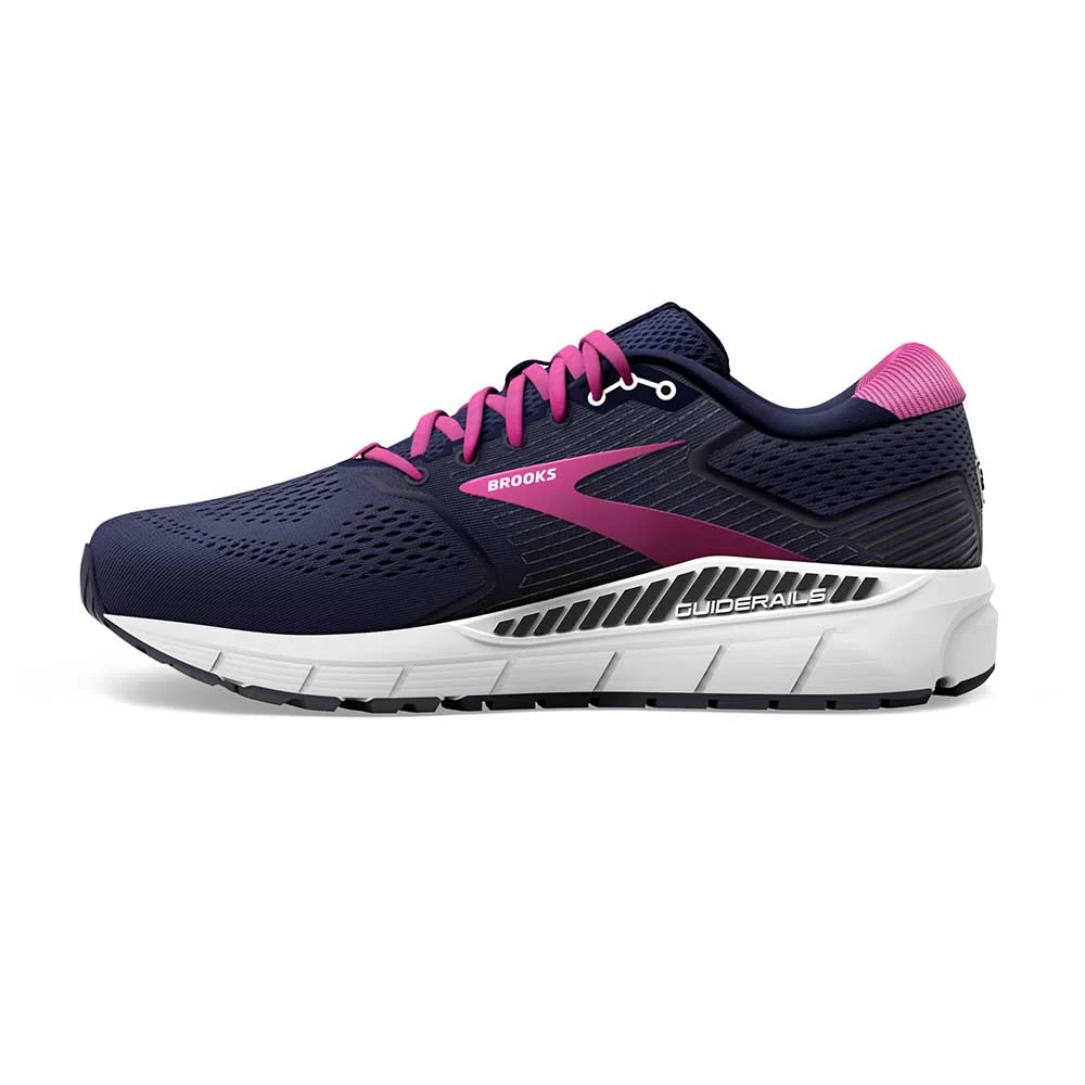 BROOKS Women's Ariel 20 Running Shoe- Peacoat/Vivid Viola/White - Wide (D) - Image 2