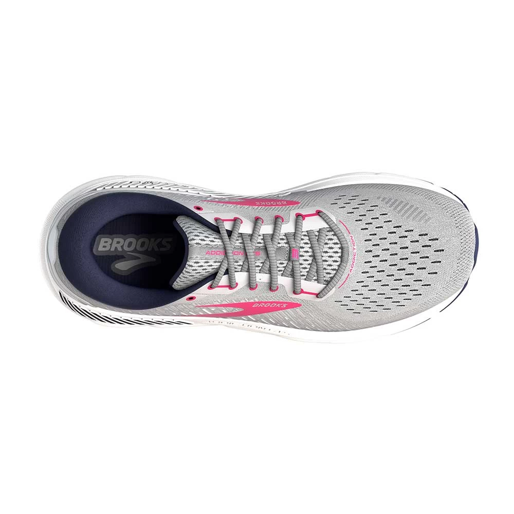 BROOKS Women's Addiction GTS 15 Running Shoe- Oyster/Peacoat/Lilac Rose - Wide (D) - Image 3