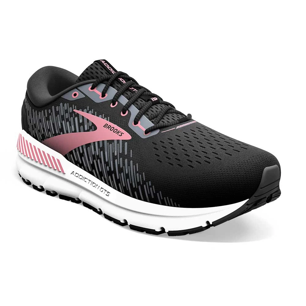 BROOKS Women's Addiction GTS 15 Running Shoe- Black/Ebony/Mauvewood- Extra Wide (2E) - Image 2
