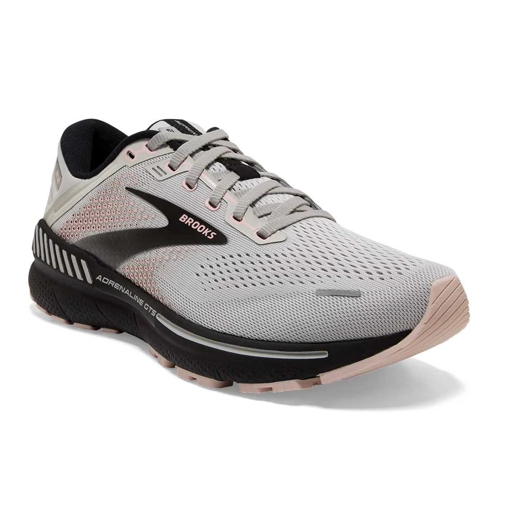BROOKS Women's Adrenaline GTS 22 Running Shoe- Grey/Rose/Tawny Port- Regular (B) - Image 2