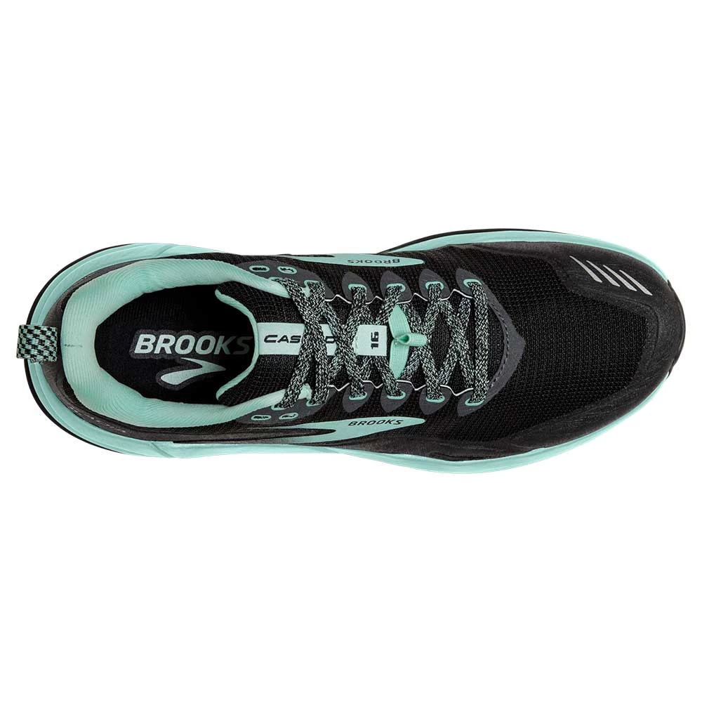 BROOKS Women's Cascadia 16 Trail Shoe- Black/Ebony/Yucca - Wide (D) - Image 5