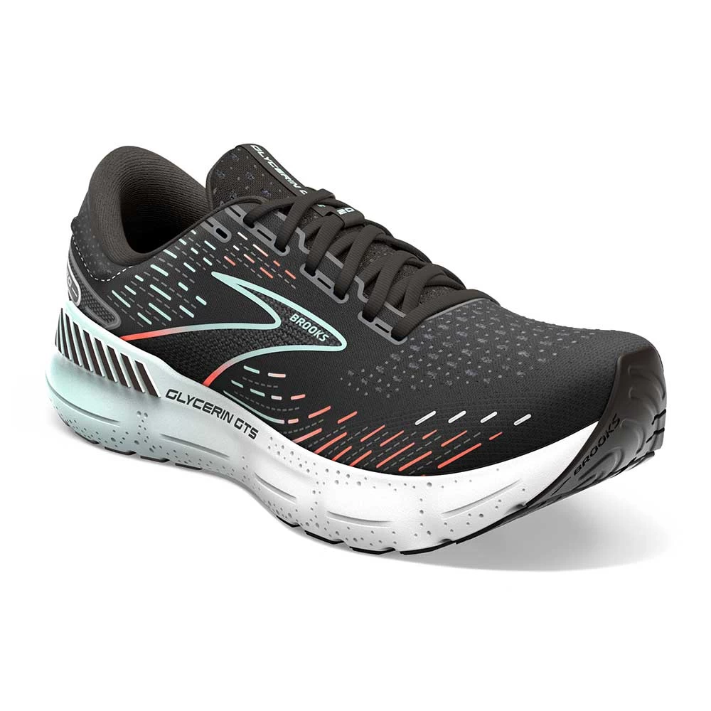 BROOKS Women's Glycerin GTS 20 Running Shoe - Black/Red/Opal - Regular (B) - Image 3