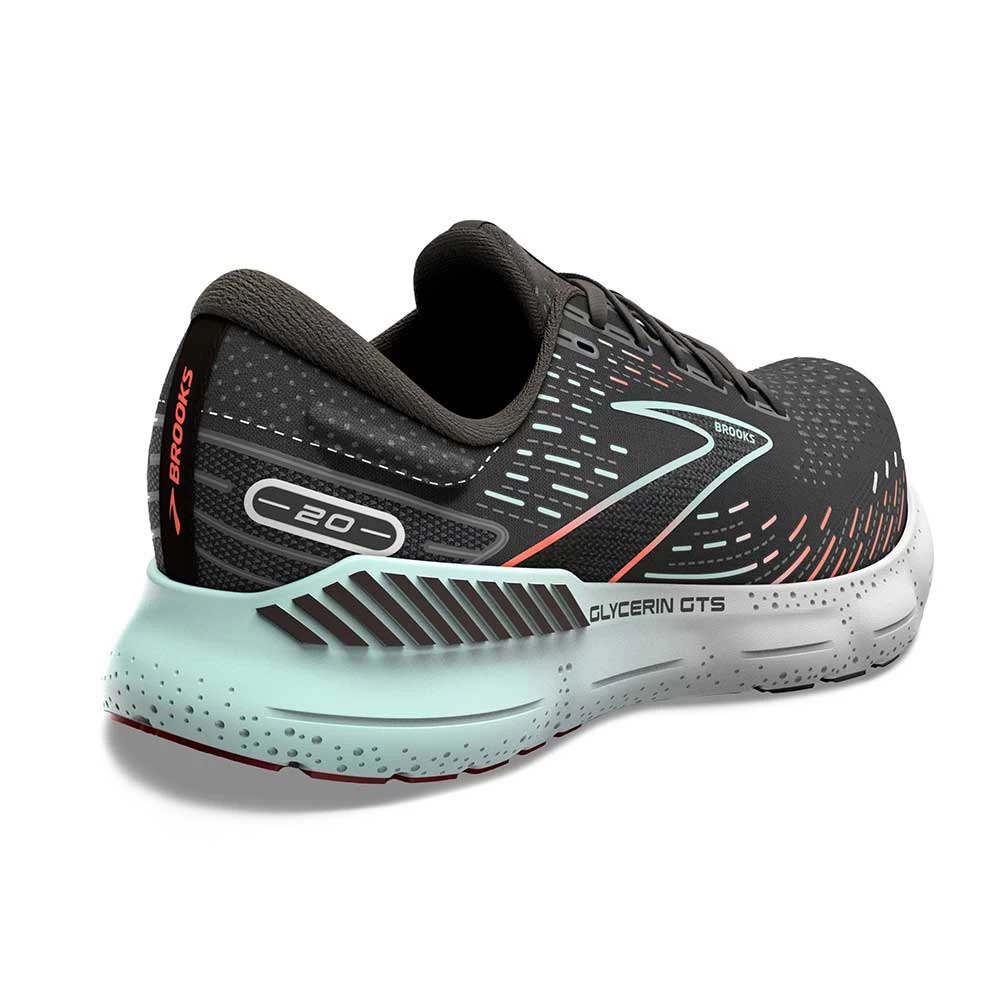 BROOKS Women's Glycerin GTS 20 Running Shoe - Black/Red/Opal - Regular (B) - Image 4
