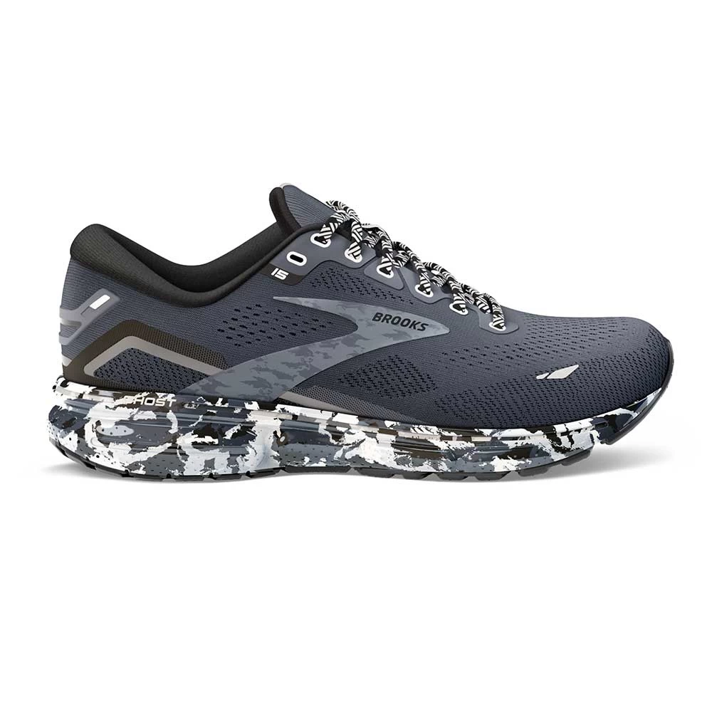 BROOKS Women's Ghost 15 Running Shoe -Ebony/Black/Oyster - Regular (B)