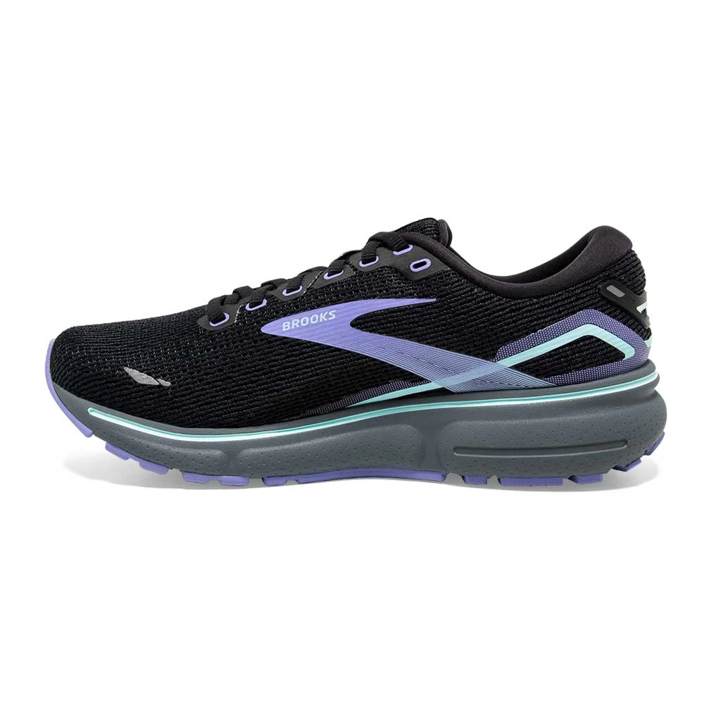 BROOKS Women's Ghost 15 Running Shoe- Black/Jacaranda/Salt- Regular (B) - Image 4