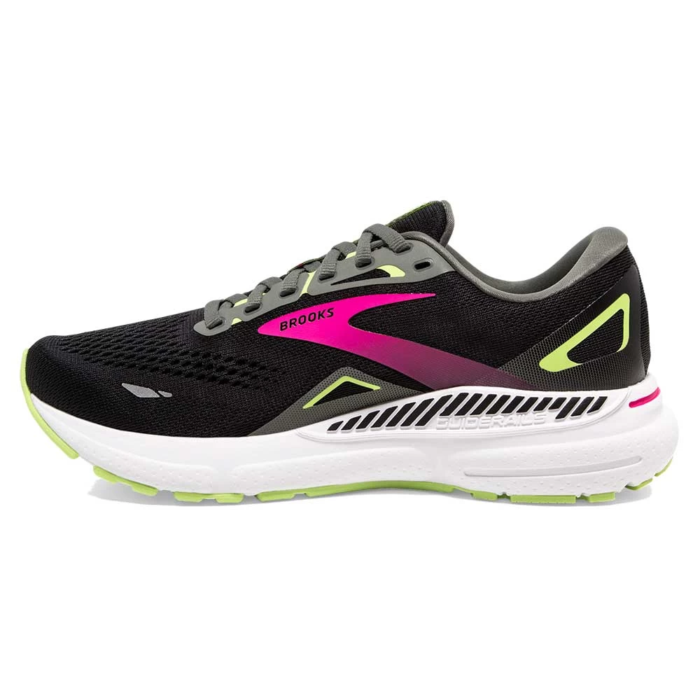 BROOKS Women's Adrenaline GTS 23 Running Shoe - Black/Gunmetal/Sharp Green- Narrow (2A) - Image 5
