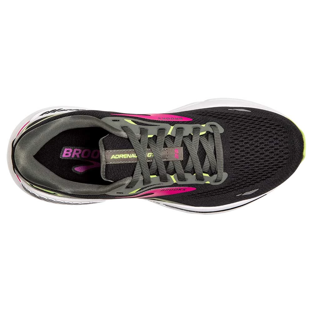 BROOKS Women's Adrenaline GTS 23 Running Shoe - Black/Gunmetal/Sharp Green- Wide (D) - Image 6