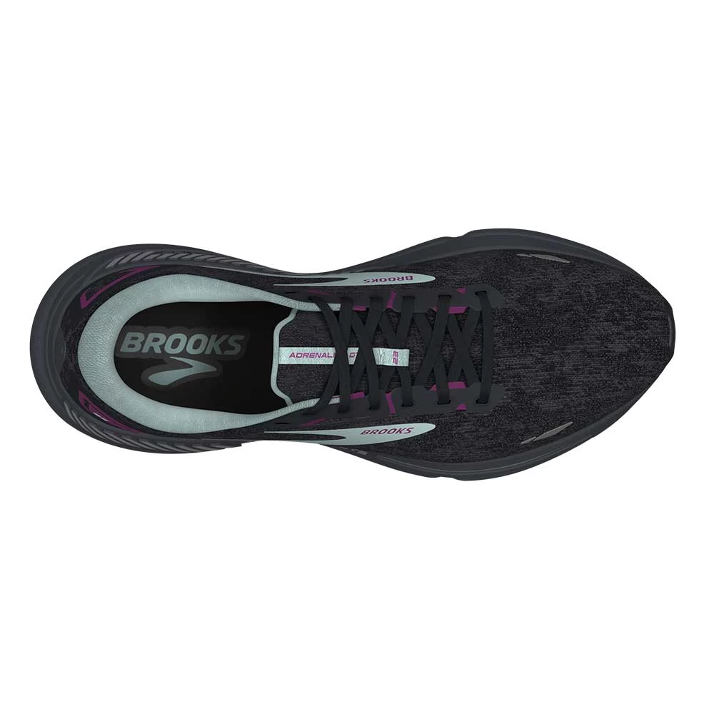 BROOKS Women's Adrenaline GTS 23 Running Shoe - Black/Light Blue/Purple- Regular (B) - Image 5