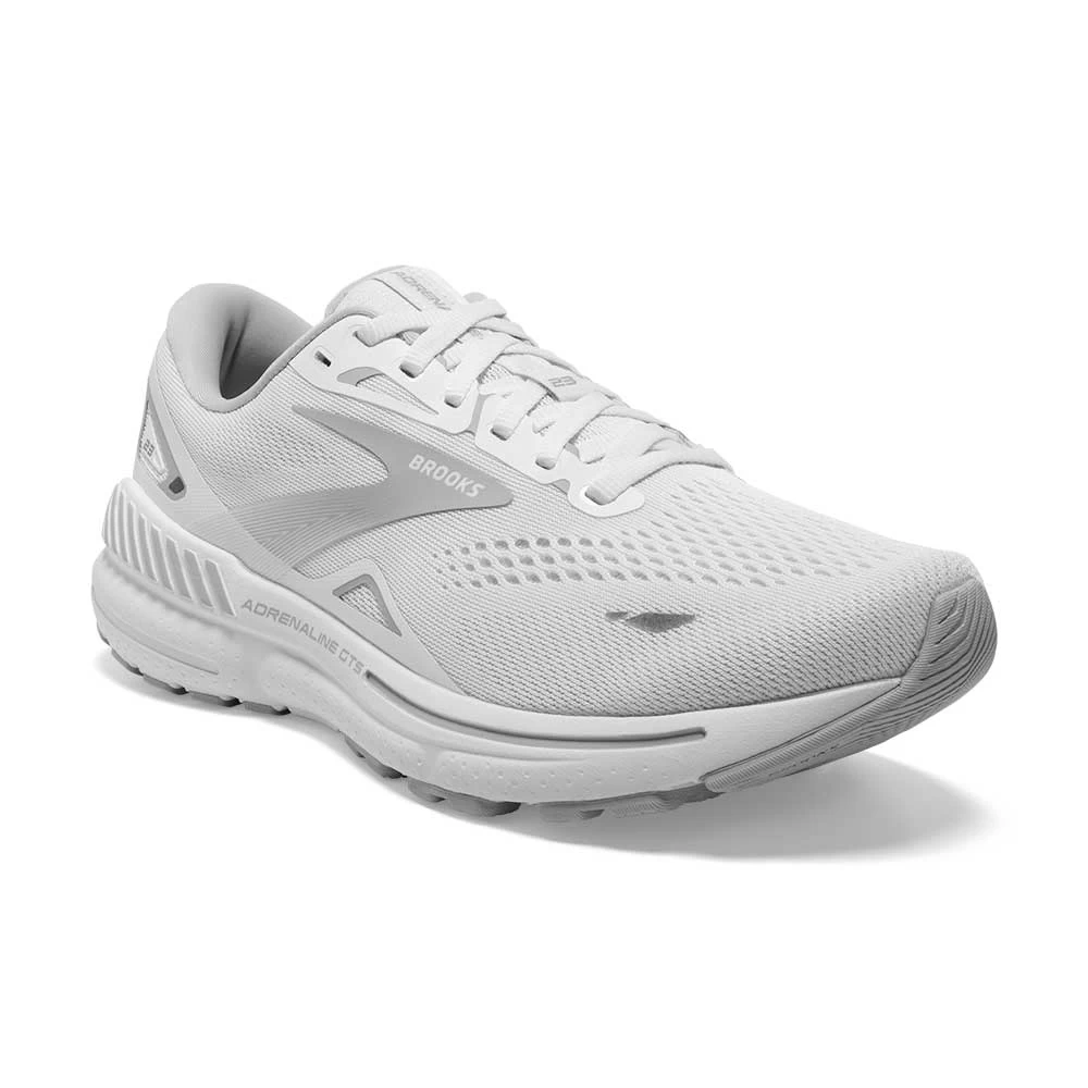 BROOKS W Adrenaline GTS 23 (D) - White/Oyster/Silver - Image 2