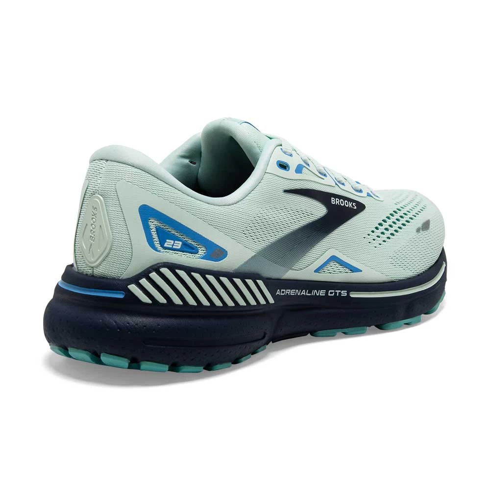 BROOKS Women's Adrenaline GTS 23 Running Shoe - Blue Glass/Nile Blue/Marina- Wide (D) - Image 5