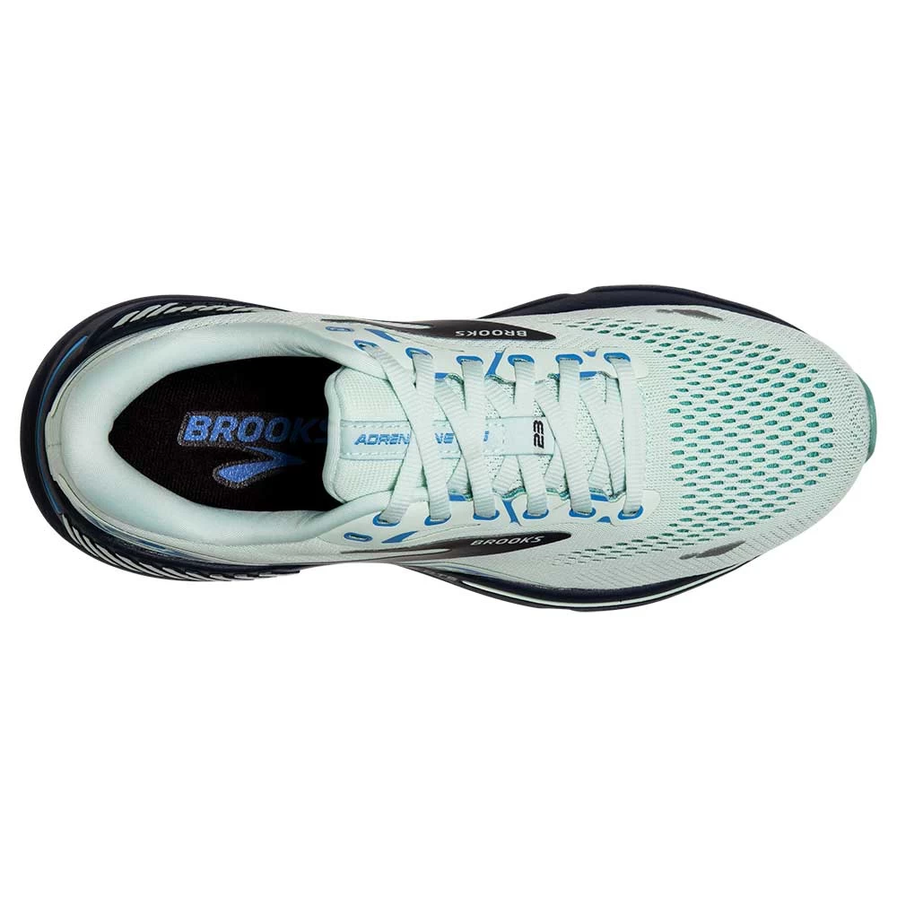 BROOKS Women's Adrenaline GTS 23 Running Shoe - Blue Glass/Nile Blue/Marina- Wide (D) - Image 6