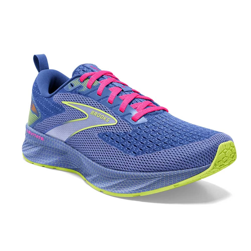 BROOKS Women's Levitate 6 Running Shoe- Purple/Pink- Regular (B) - Image 2