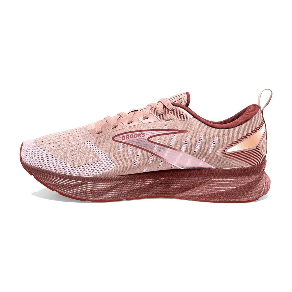 BROOKS Women's Levitate 6 Running Shoe - Peach Whip/Pink- Regular (B) - Image 3