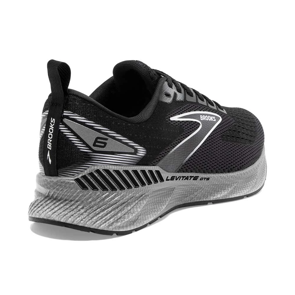 BROOKS Women's Levitate GTS 6 Running Shoe- Black/Ebony/White- Regular (B) - Image 5