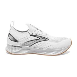 BROOKS Women's Levitate StealthFit 6 Running Shoe- White/Bran- Regular (B)