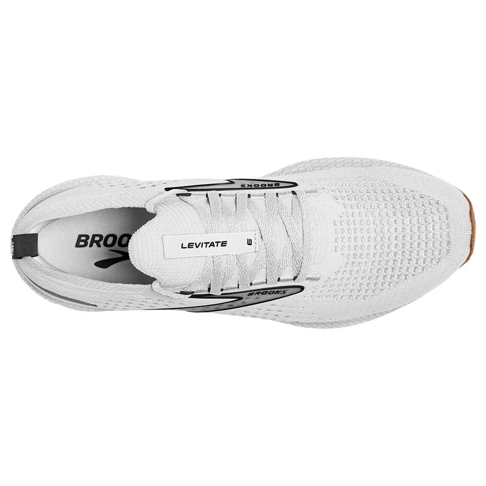 BROOKS Women's Levitate StealthFit 6 Running Shoe- White/Bran- Regular (B) - Image 3