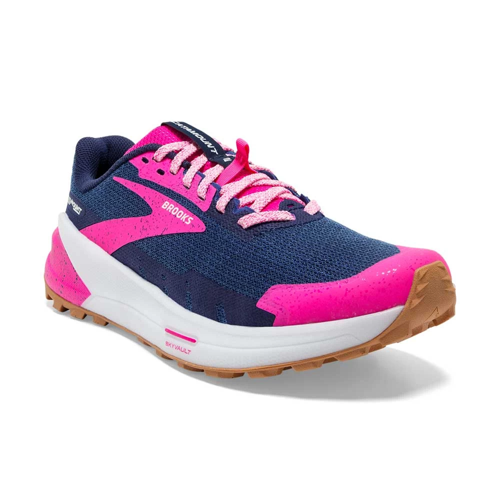 BROOKS Women's Catamount 2 Trail Running Shoe- Peacoat/Pink/Biscuit- Regular (B) - Image 2