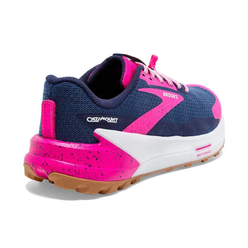 BROOKS Women's Catamount 2 Trail Running Shoe- Peacoat/Pink/Biscuit- Regular (B) - Image 4