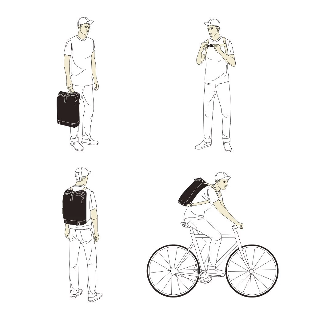 BROOKS ENGLAND Brooks Pickzip Backpack - 20L - Total Black - Image 4