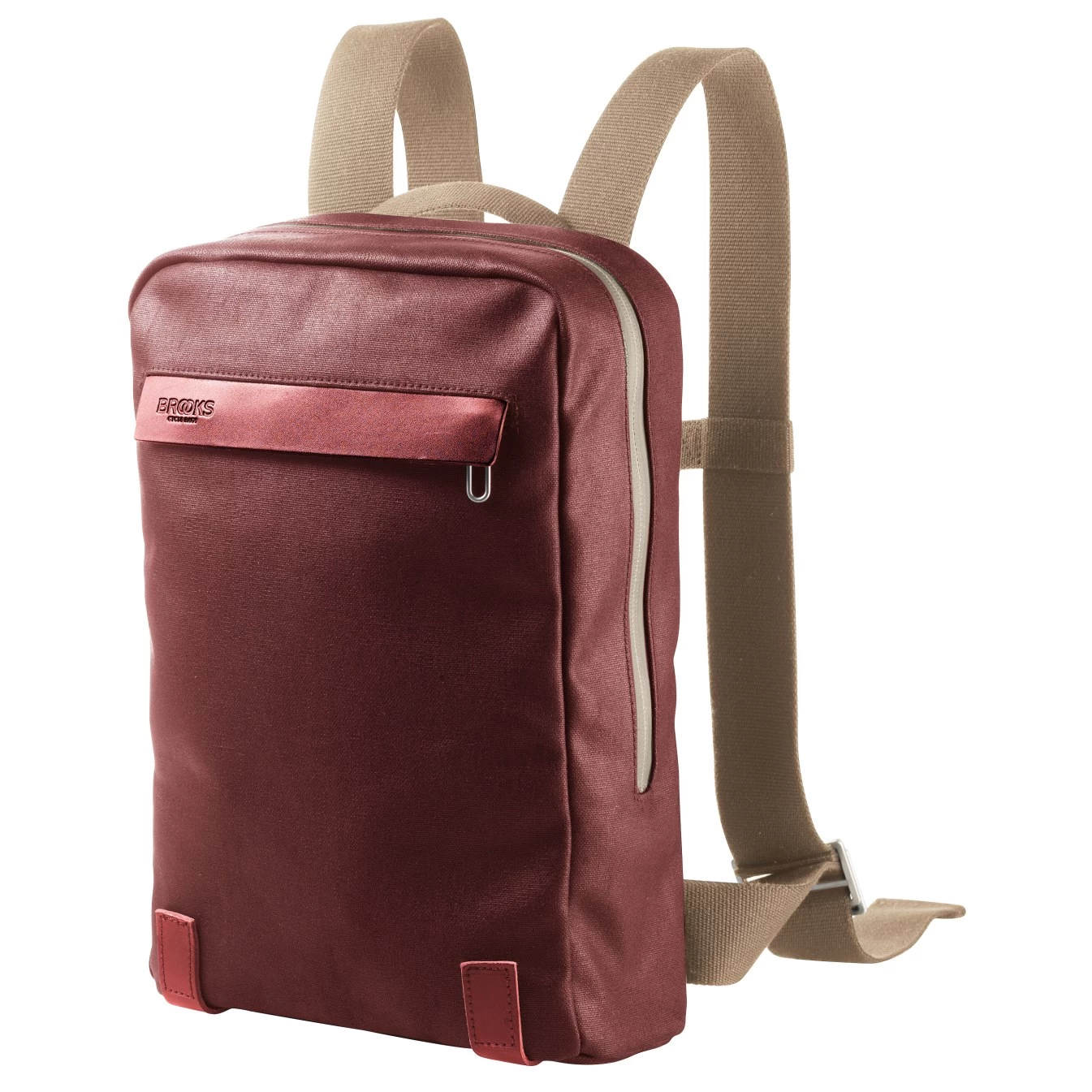 BROOKS ENGLAND Brooks Pickzip Canvas Backpack Small - Chianti/maroon