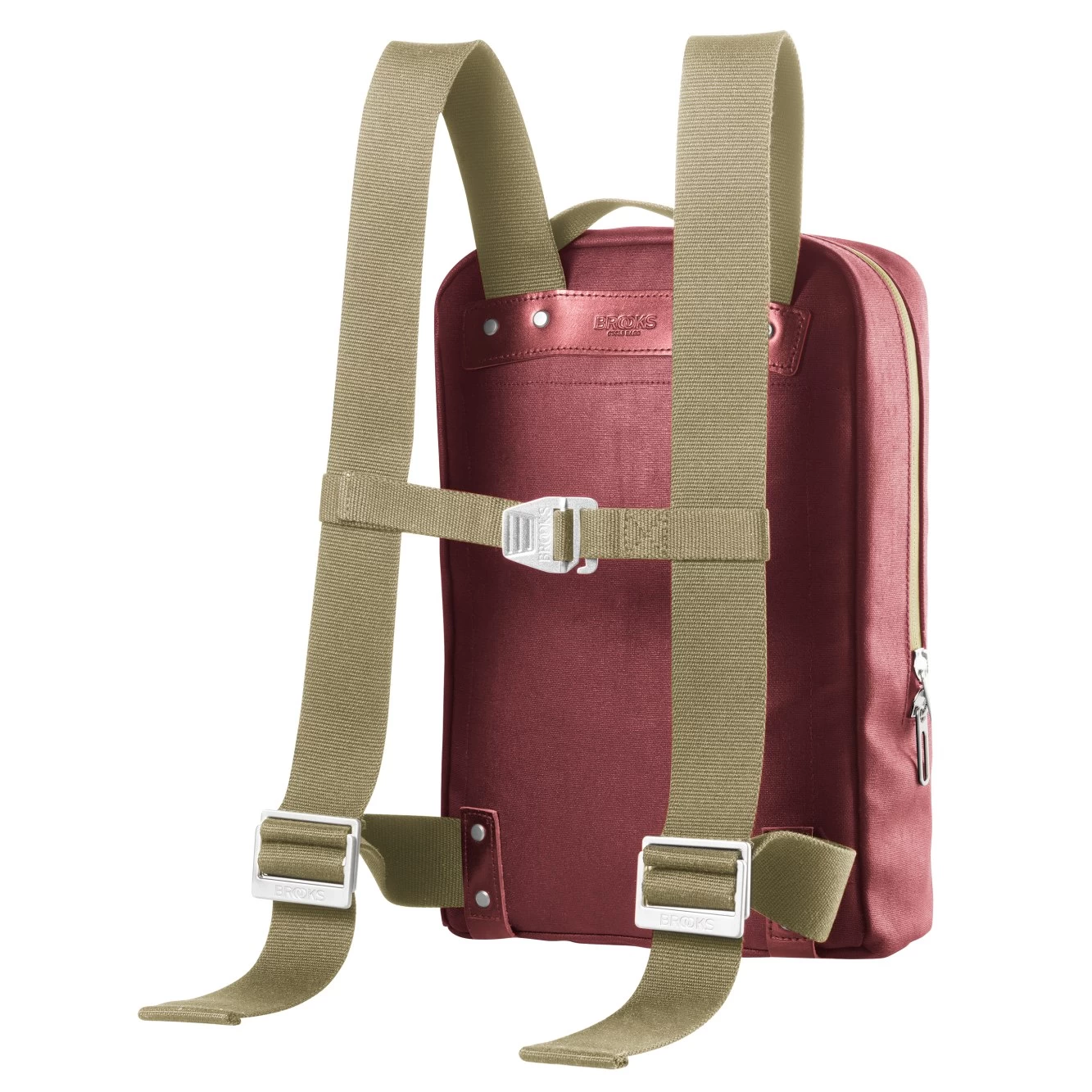 BROOKS ENGLAND Brooks Pickzip Canvas Backpack Small - Chianti/maroon - Image 2