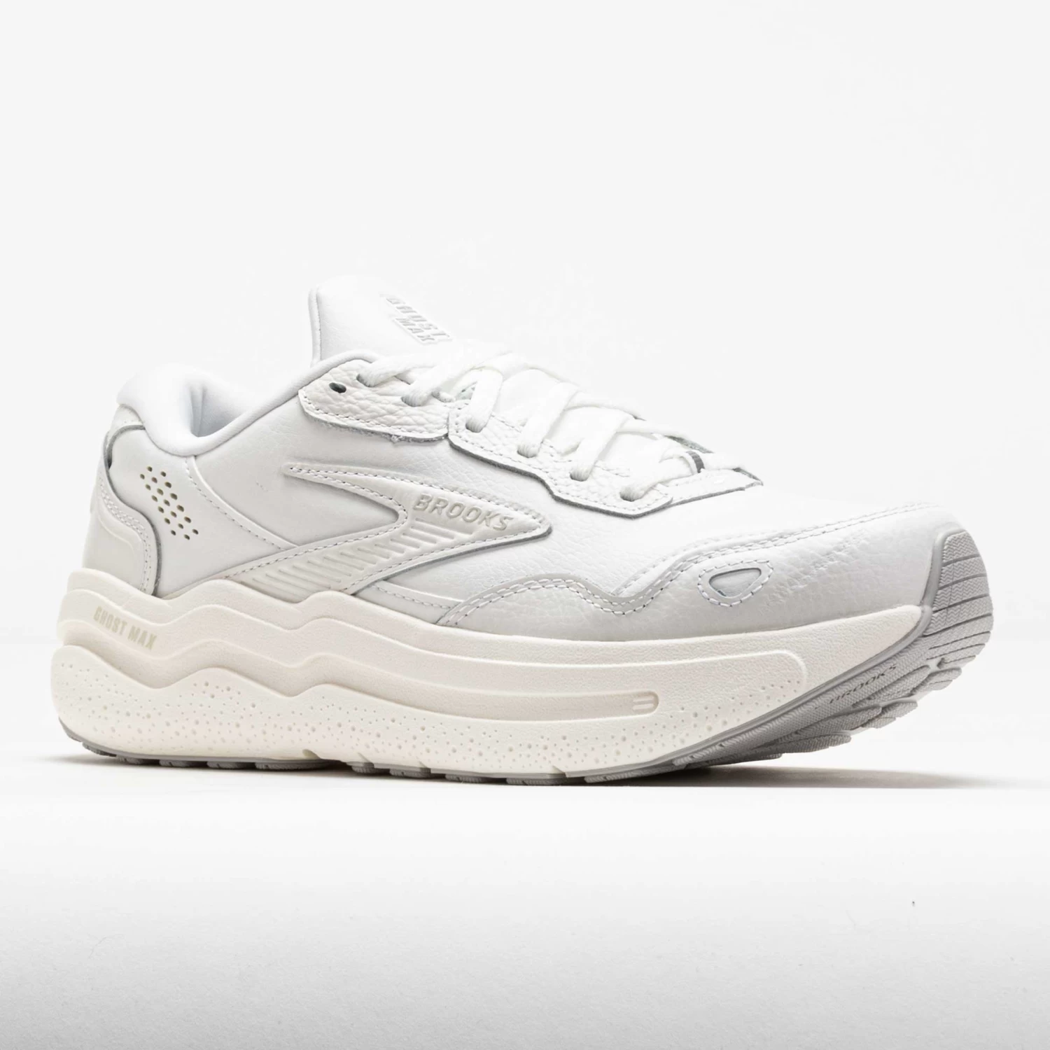 Brooks Ghost Max Leather Men's White/White - Image 5