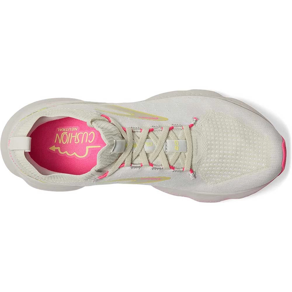 BROOKS Women's Glycerin StealthFit 20 Running Shoe - Grey/Yellow/Pink - Regular (B) - Image 7