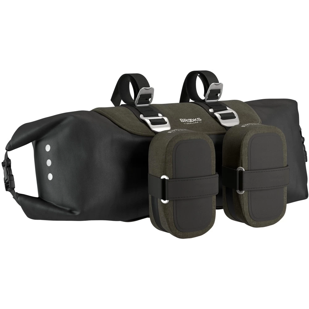 BROOKS ENGLAND Brooks Scape Handlebar Roll 10-12L - Mud Green - Image 7