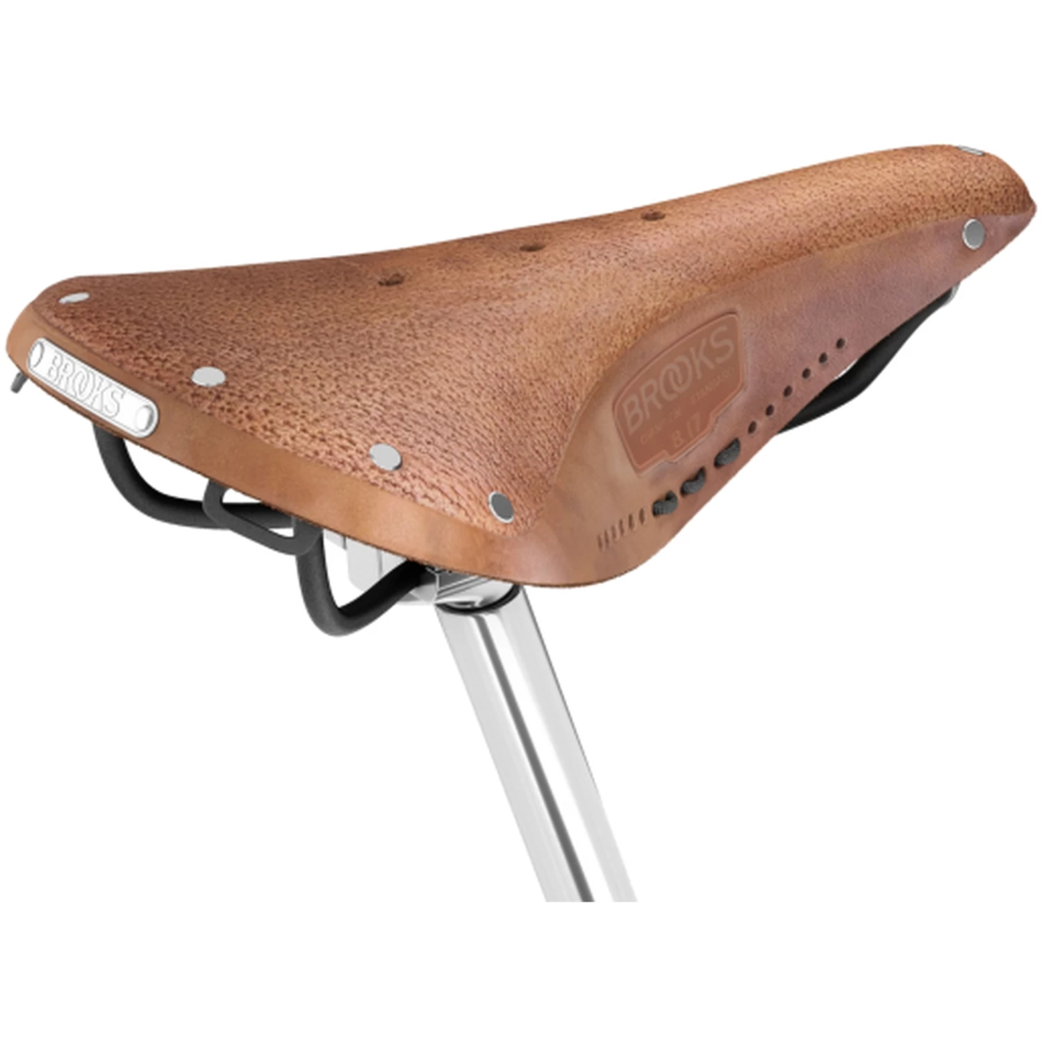 BROOKS ENGLAND Brooks B17 Softened Bend Leather Saddle - Dark Tan - Image 7